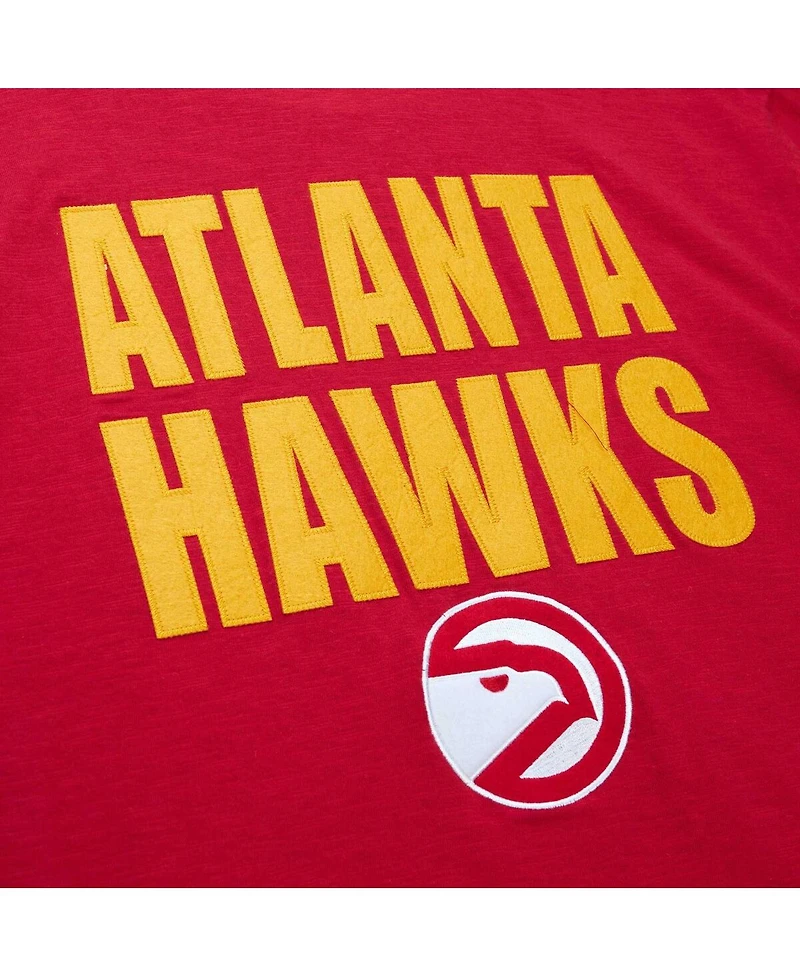Mitchell & Ness Men's Red Atlanta Hawks Hardwood Classics Legendary Slub T-Shirt