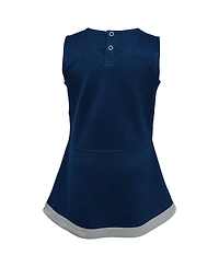 Outerstuff Girls Preschool Navy Dallas Cowboys Two-Piece Cheer Captain Jumper Dress with Bloomers Set