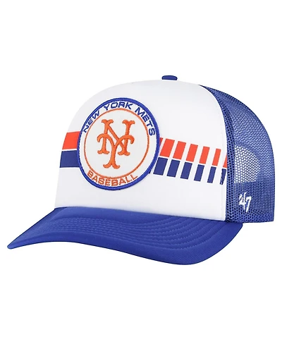 '47 Brand Men's White/Royal New York Mets Cooperstown Collection Express Trucker Adjustable Hat