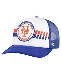 '47 Brand Men's White/Royal New York Mets Cooperstown Collection Express Trucker Adjustable Hat
