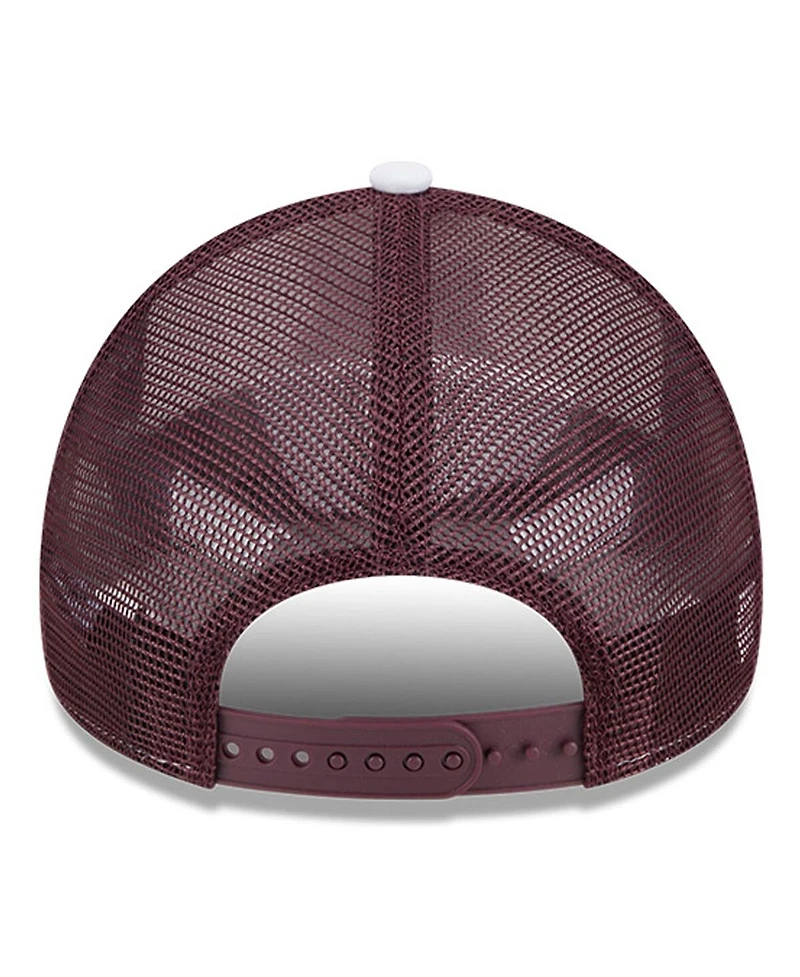 New Era Men's White/Maroon Minnesota Golden Gophers Court Sport Foam A-Frame 9FORTY Adjustable Trucker Hat