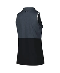 Under Armour Women's Graphite John Deere Classic Playoff Heather Block Sleeveless Polo