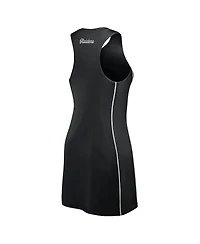 Fanatics Women's Black Las Vegas Raiders Studio Boost Athletic Half-Zip Dress