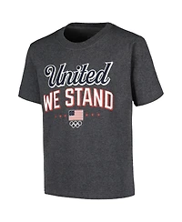 Outerstuff Big Boys and Girls Team Usa Heather Charcoal Victory T-Shirt
