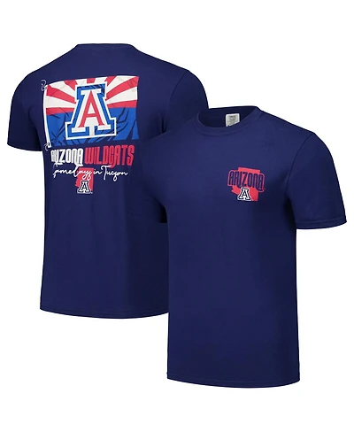 Image One Men's and Women's Navy Arizona Wildcats Hyper Local Gameday Flag T-Shirt