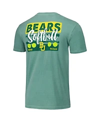 Image One Men's and Women's Green Baylor Bears Gritty Softball Bats Comfort Colors T-Shirt