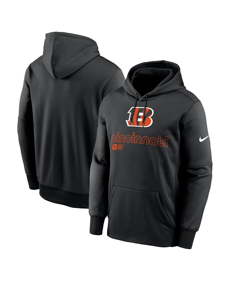 Nike Men's Black Cincinnati Bengals Performance Pullover Hoodie