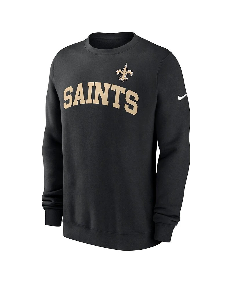 Nike Men's Black New Orleans Saints Club Pullover Sweatshirt