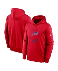 Nike Men's Red Buffalo Bills Icon Performance Pullover Hoodie