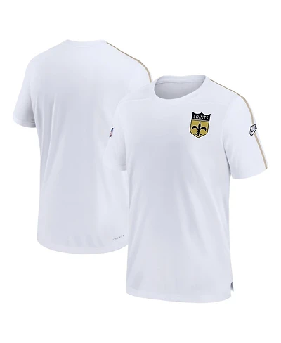 Nike Men's White New Orleans Saints Sideline Alternate Logo Coach Performance Top