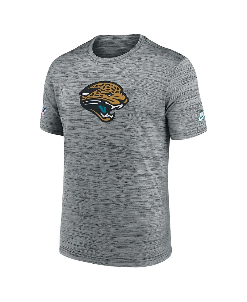 Nike Men's Heather Gray Jacksonville Jaguars Throwback Velocity Alternate Logo Performance T-Shirt