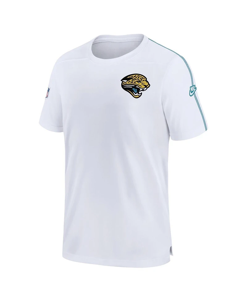 Nike Men's White Jacksonville Jaguars Throwback Sideline Alternate Logo Coach Performance Top