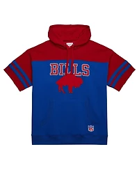 Mitchell & Ness Men's Royal Buffalo Bills Off Field Vintage-like Logo Short Sleeve Pullover Hoodie