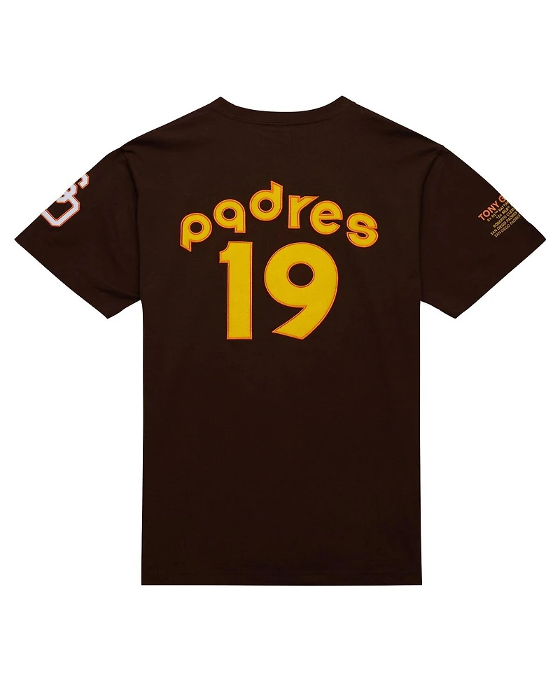 Mitchell & Ness Men's Tony Gwynn Brown San Diego Padres Legends Photo Real T-Shirt