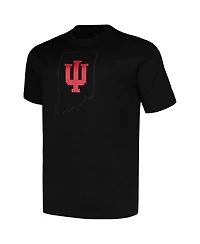 Profile Men's Black Indiana Hoosiers Big Tall Pop T-Shirt