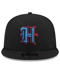 New Era Men's Black Houston Texans Shade 9FIFTY Trucker Snapback Hat