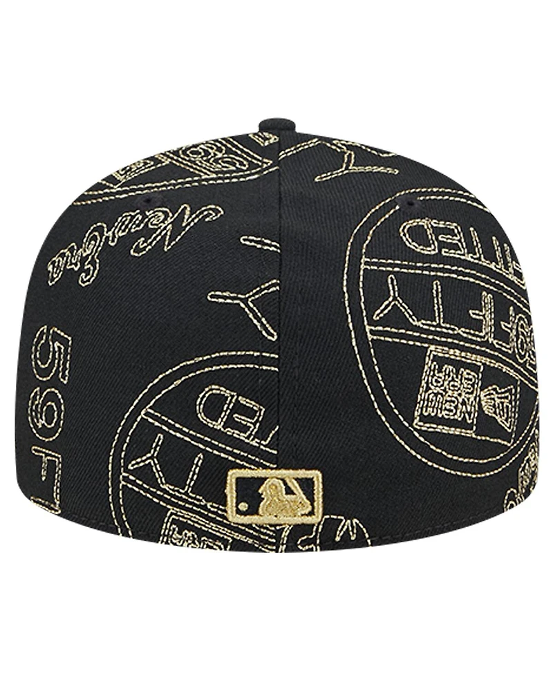 New Era Men's Black Chicago White Sox 59FIFTY Day Allover Fitted Hat