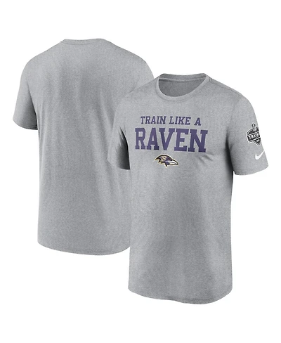 Nike Men's Heather Gray Baltimore Ravens 2024 Nfl Training Camp Legend Performance T-Shirt