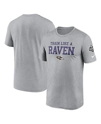 Nike Men's Heather Gray Baltimore Ravens 2024 Nfl Training Camp Legend Performance T-Shirt