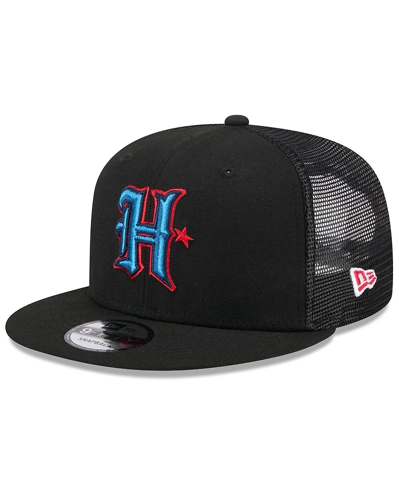New Era Men's Black Houston Texans Shade 9FIFTY Trucker Snapback Hat