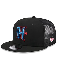 New Era Men's Black Houston Texans Shade 9FIFTY Trucker Snapback Hat
