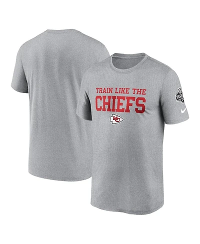 Nike Men's Heather Gray Kansas City Chiefs 2024 Nfl Training Camp Legend Performance T-Shirt