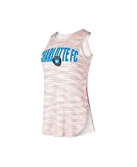 Concepts Sport Women's White Charlotte Fc Sunray Tri-Blend Tank Top