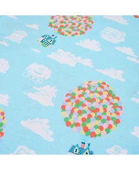 Loungefly Men's and Women's Light Blue Up 15th Anniversary Balloon House Allover Print T-Shirt