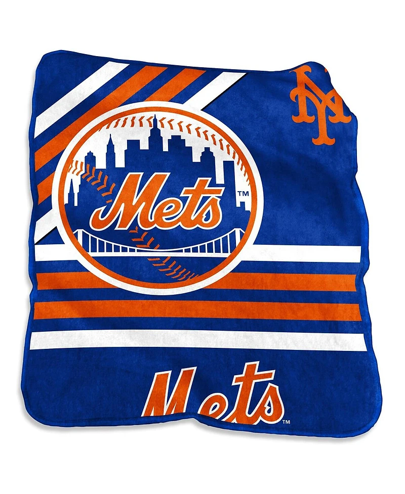Logo Brands New York Mets 50'' x 60'' Plush Raschel Throw
