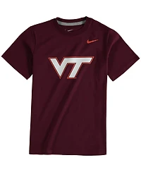 Nike Big Boys and Girls Maroon Virginia Tech Hokies Cotton Logo T-Shirt