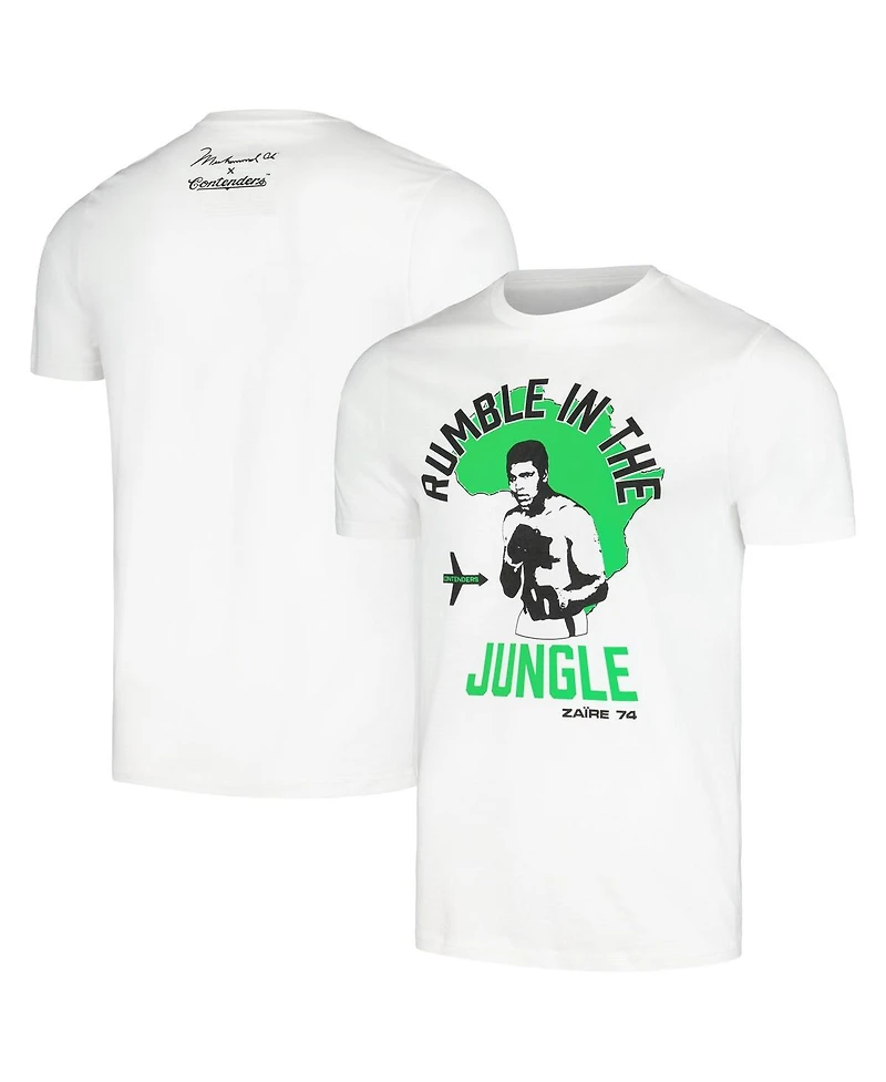 Contenders Clothing Men's and Women's Muhammad Ali White Rumble in the Jungle T-Shirt