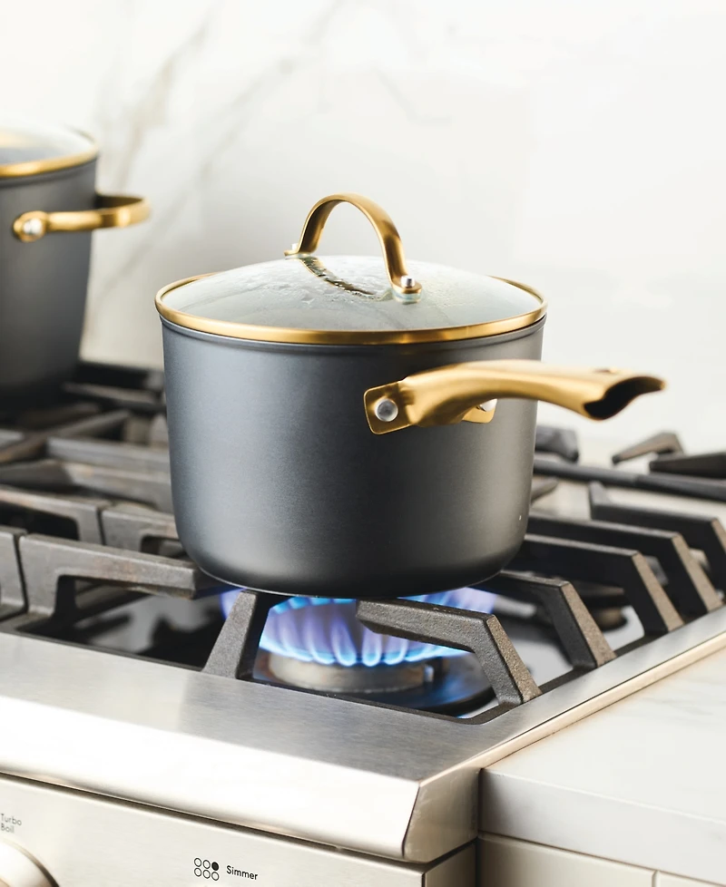Farberware Forged Induction Ceramic Nonstick Saucepan with Lid, 3 Quart
