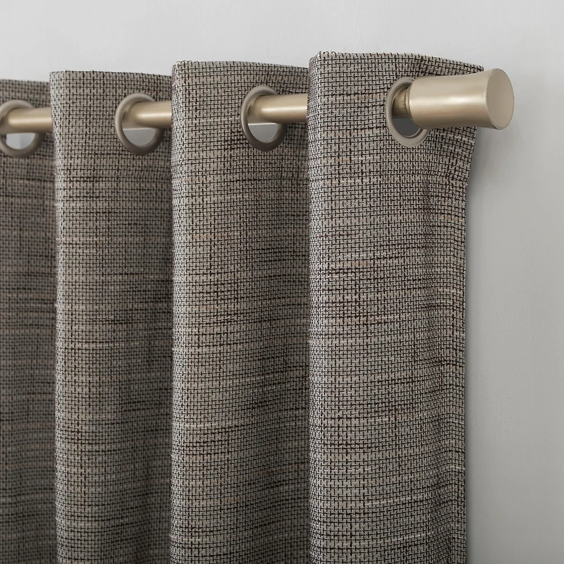 Kline Burlap Weave Thermal Extreme 100% Blackout Grommet Curtain Panel