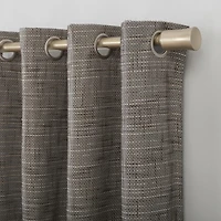 Kline Burlap Weave Thermal Extreme 100% Blackout Grommet Curtain Panel