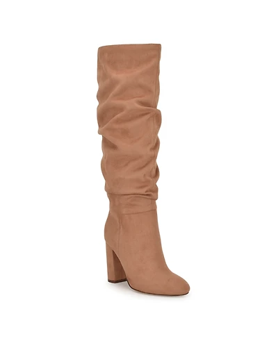 Nine West Women's Magnett Block Heel Slouchy Knee High Boots