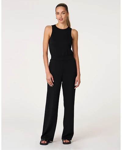 Rebody Active Women's Rebody That's a Wrap Wide Leg Scuba Jumpsuit