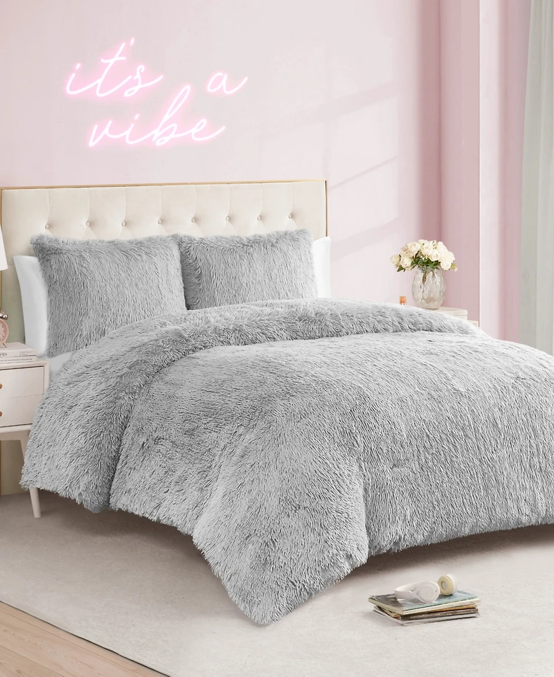Juicy Couture Shaggy Faux Fur 2-Pc. Comforter Set, Twin/Twin Xl