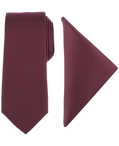 Alfani Men's Modern Textured Tie & Pocket Square Set, Created for Macy's