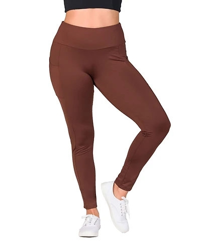 24seven Comfort Apparel Women's Side Pocket Ankle Length Yoga Pant Leggings