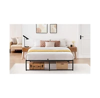 gaomon Queen Size Bed Frame Platform, Metal Queen Bed Mattress Frame with 3 in 1 Steel Support Ultra Sturdy, 14 inch No Box Spring Needed Easy to Asse