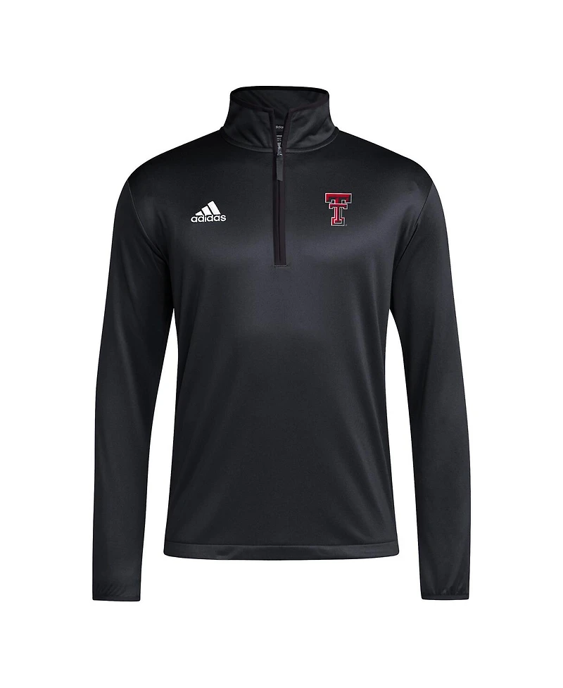 Adidas Men's Texas Tech Red Raiders 2024 Coaches Sidelines Aeroready Quarter-Zip Jacket