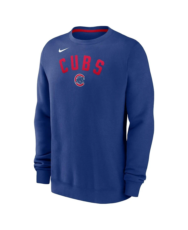 Nike Men's Royal Chicago Cubs Classic Fleece Performance Pullover Sweatshirt