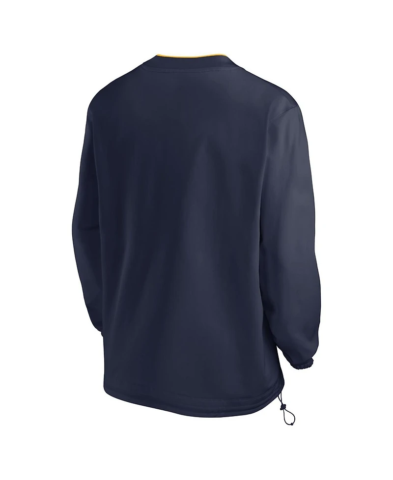 Nike Men's Navy West Virginia Mountaineers 2024 Sideline Pullover Windshirt