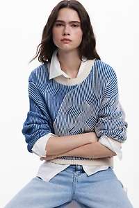 Desigual Women's Two-tone knit sweater