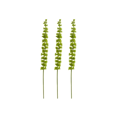 Slickblue Distinctive Bells of Ireland Artificial Flower for Unique Decor (Set of 3)