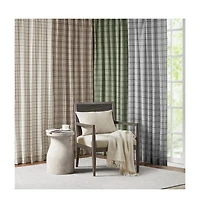 Anaheim Plaid Curtain 1 Panel for bedroom, Rob Pocket/Back Tab fit up to 1.25 inches rod Single Living Room, Width 50 length 95 inch