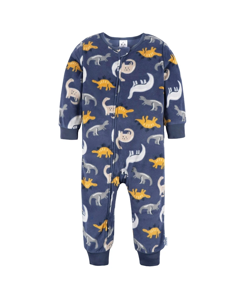 Gerber Baby Boys Baby Footless Fleece Pajamas, 3-Pack