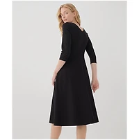Pact Women's Organic Cotton Fit & Flare Midi Party Dress - Shorty