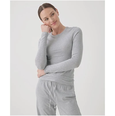 Pact Women's Organic Cotton Cool Stretch Fitted Long Sleeve Tee