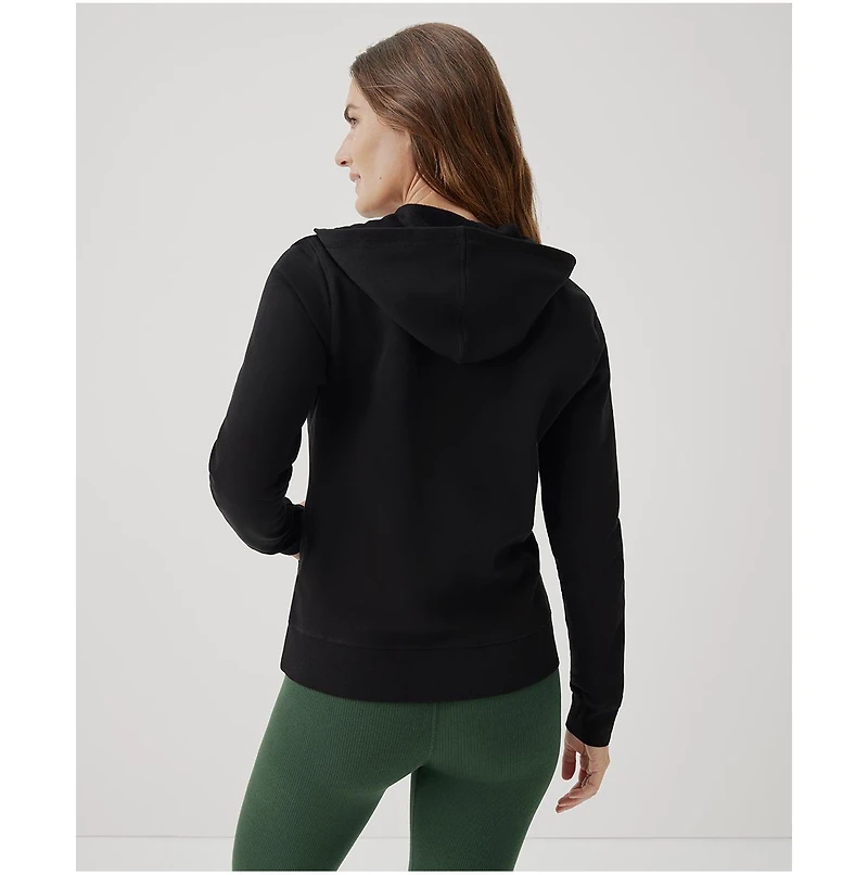 Pact Women's Organic Cotton Cloud Brushed Fleece Zip Hoodie